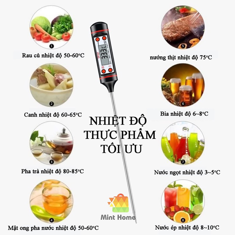 Nhiệt kế đo nhiệt độ nước pha sữa cho các mẹ