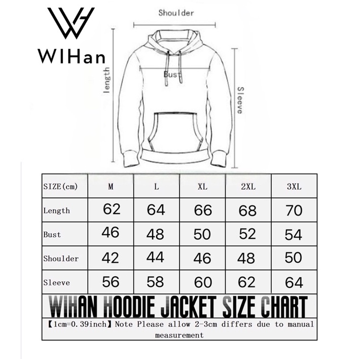 Xl jacket measurements sale