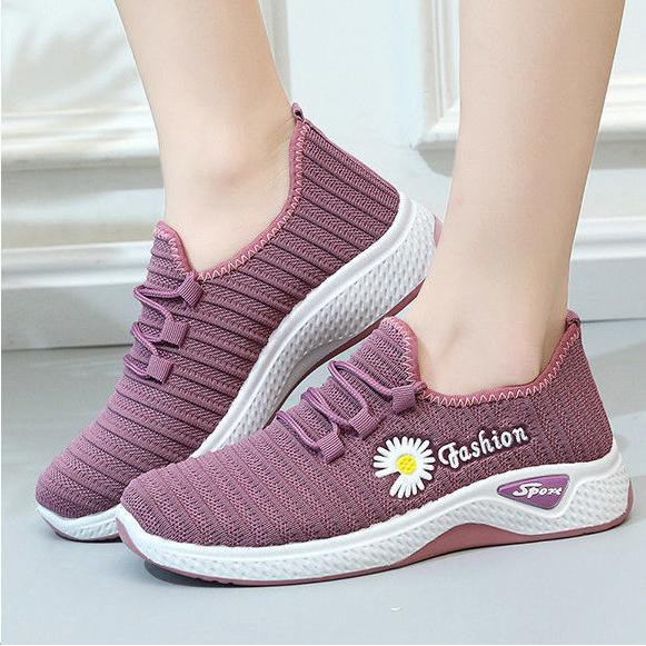[SIÊU SALE TẤT NIÊN] [FREESHIP + VOUCHER] Giày Thể Thao Nữ Thấp Cổ Họa Tiết Hoa Cúc