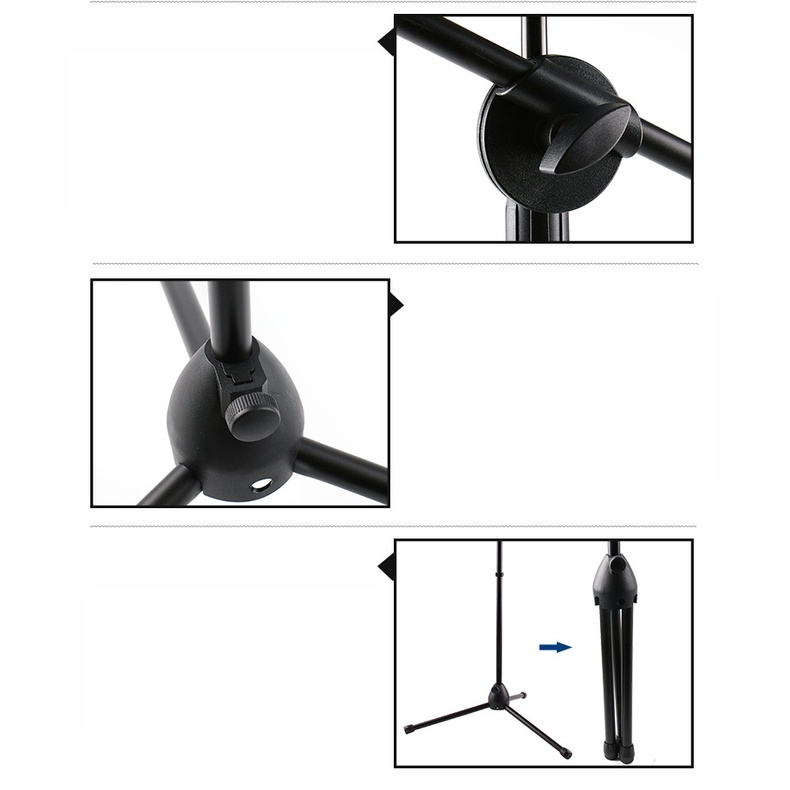 Chân micro đứng (Đen)