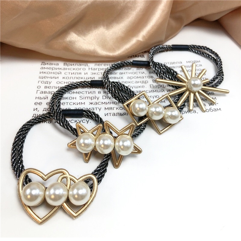 CỘT TÓC TAI THỎ - CỘT CAO SU ĐÍNH NGỌC