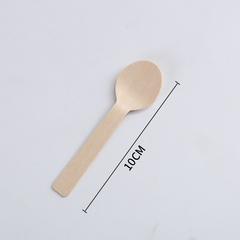 100 cái thìa gỗ 16cm/10cm dùng 1 lần cao cấp