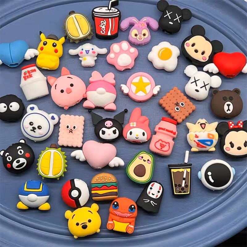 Phim hoạt hình sáng tạo Cáp dữ liệu bảo vệ Apple phổ thông Android mô hình chống phá vỡ sạc đầu tai cáp bảo vệ cắn Cáp thiết bị