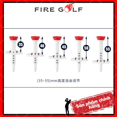 Tee Golf Control PGM QT022 CHÍNH HÃNG 77mm có 5 nấc điều chỉnh được độ cao phù hợp