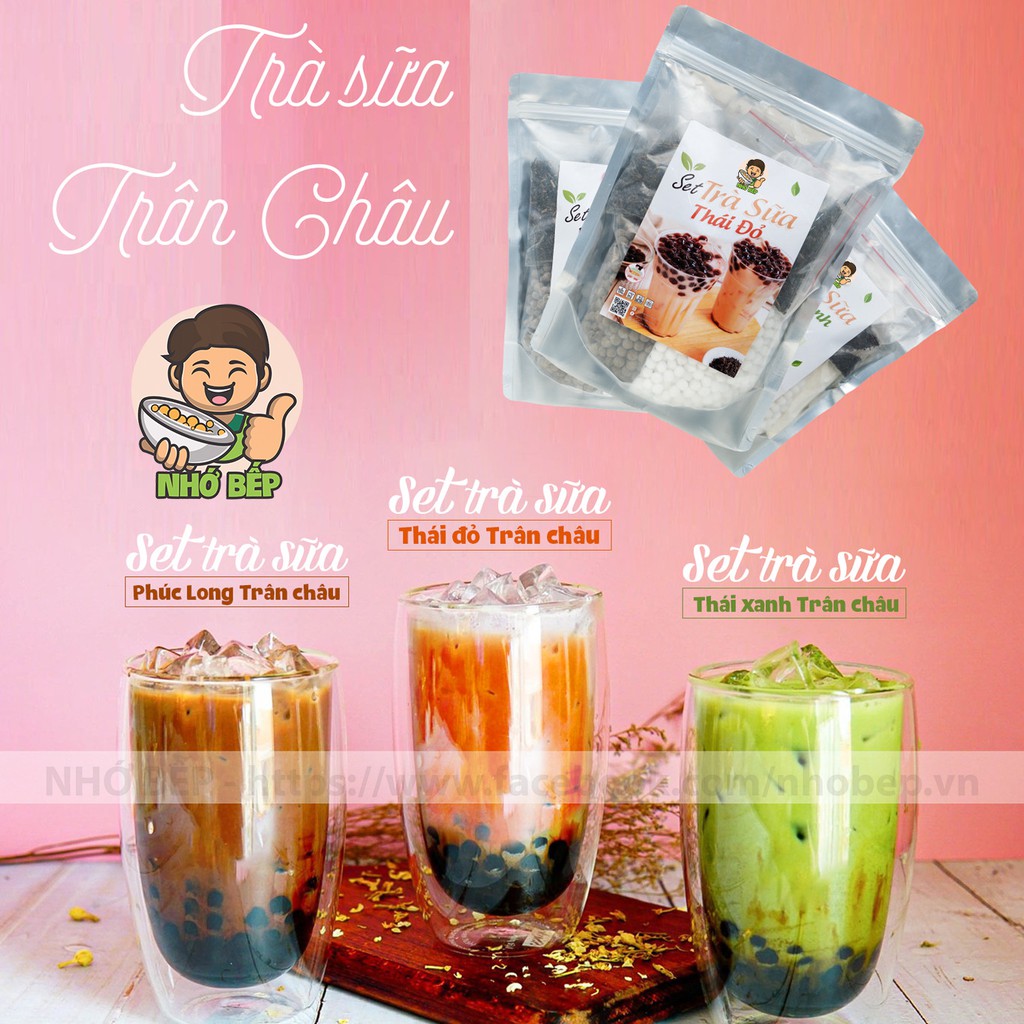 Set Trà Sữa  Tặng Kèm Công Thức