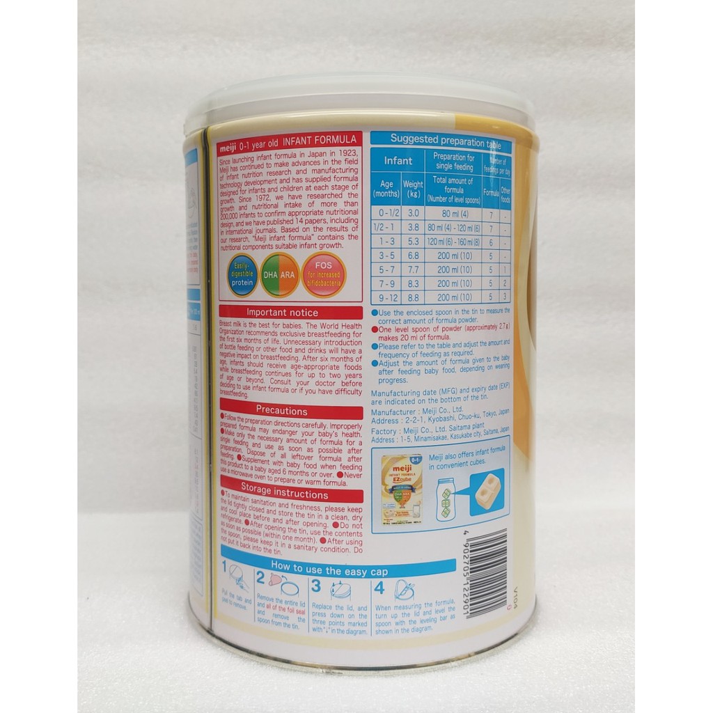Sữa Meiji Số 0/3 800g Nhập Khẩu (Date 2025)