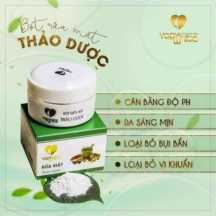 Bột rửa mặt thảo dược Yody White Phương Anh