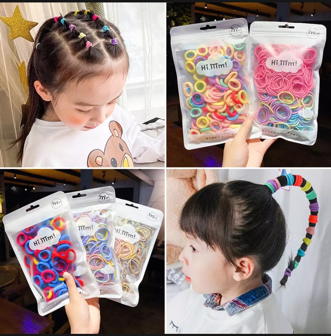 Baby Elastic Hair Bands For Girls Kids Rubber Bands Multicolor Children Hair Ring Ponytail Holder Baby Hair Accessories. 