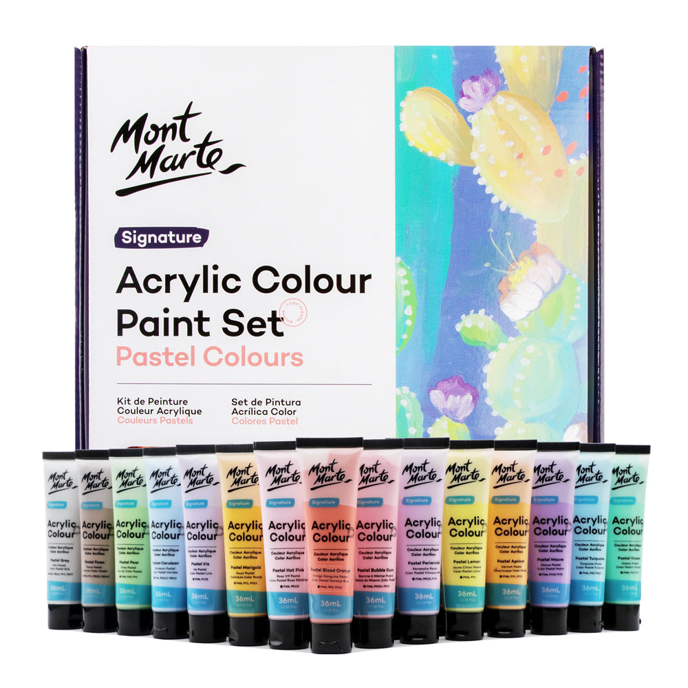 Mont Marte Acrylic Color Pastel Colors 36pc*36ml.