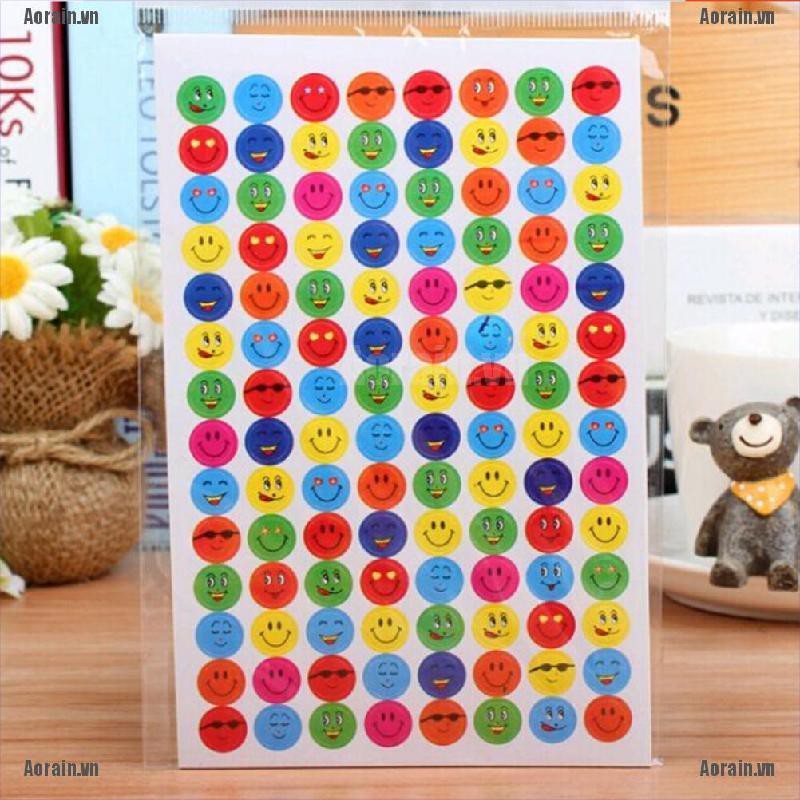 Sticker nhãn dán dễ thương icon mặt cười cute set 5