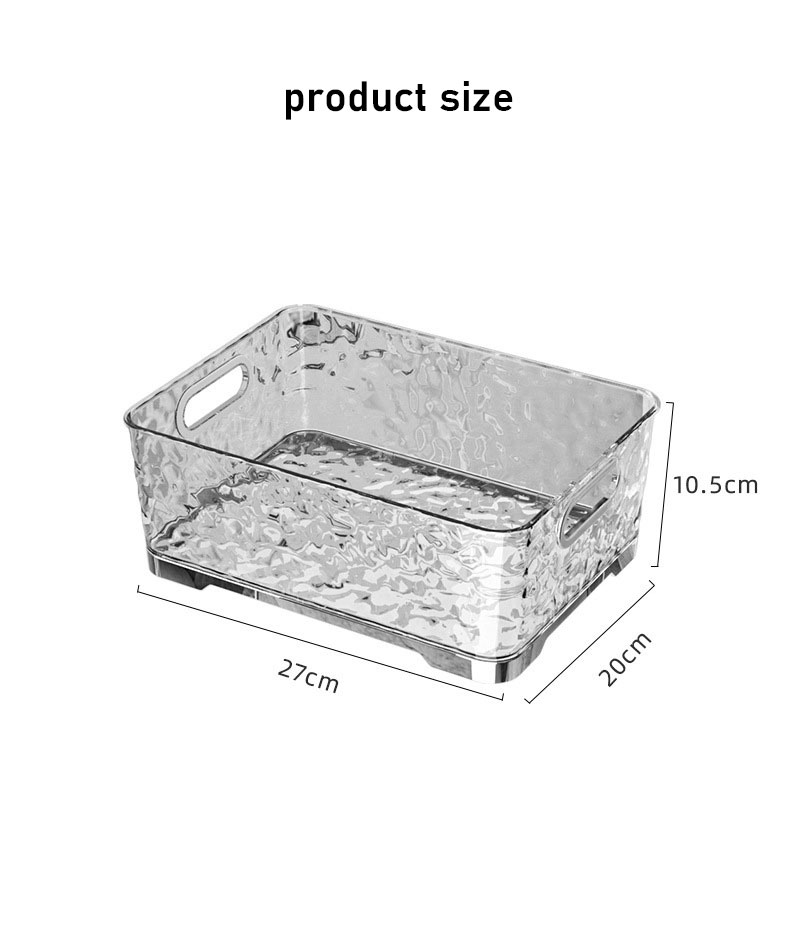 Desktop cosmetics storage box transparent basket Dormitory mask snacks sundry storage rack storage basket