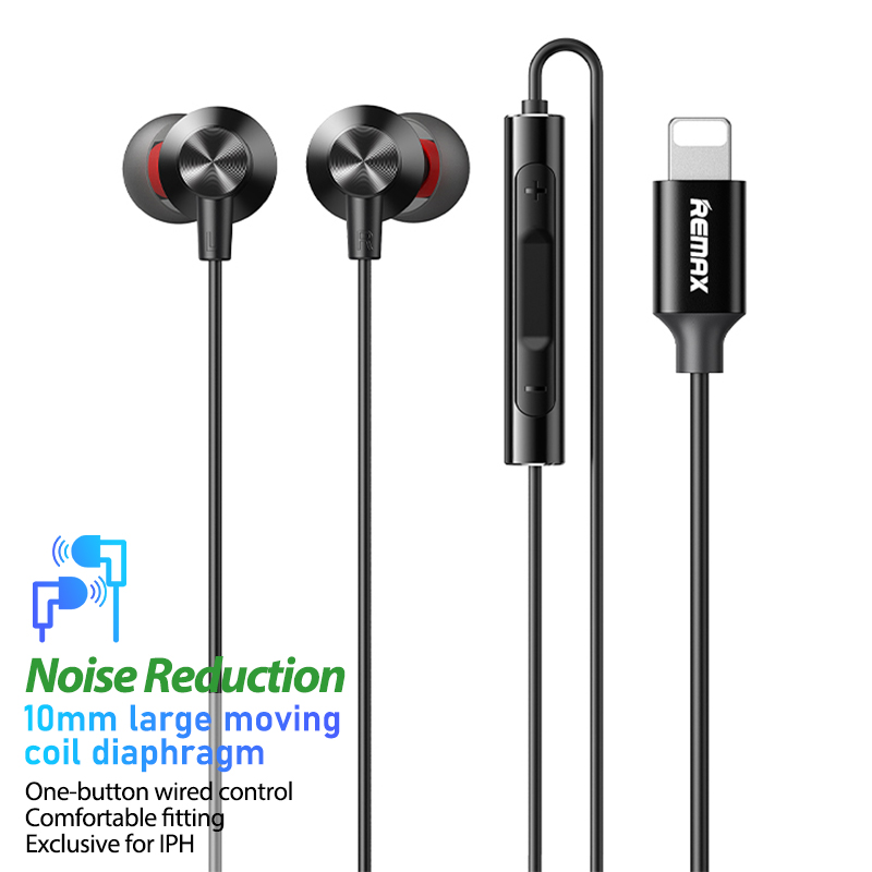 Remax หูฟังแบบมีสายในหู,หูฟังสเตอริโอเสียงเบสบริสุทธิ์หูฟังอินเอียร์ ...