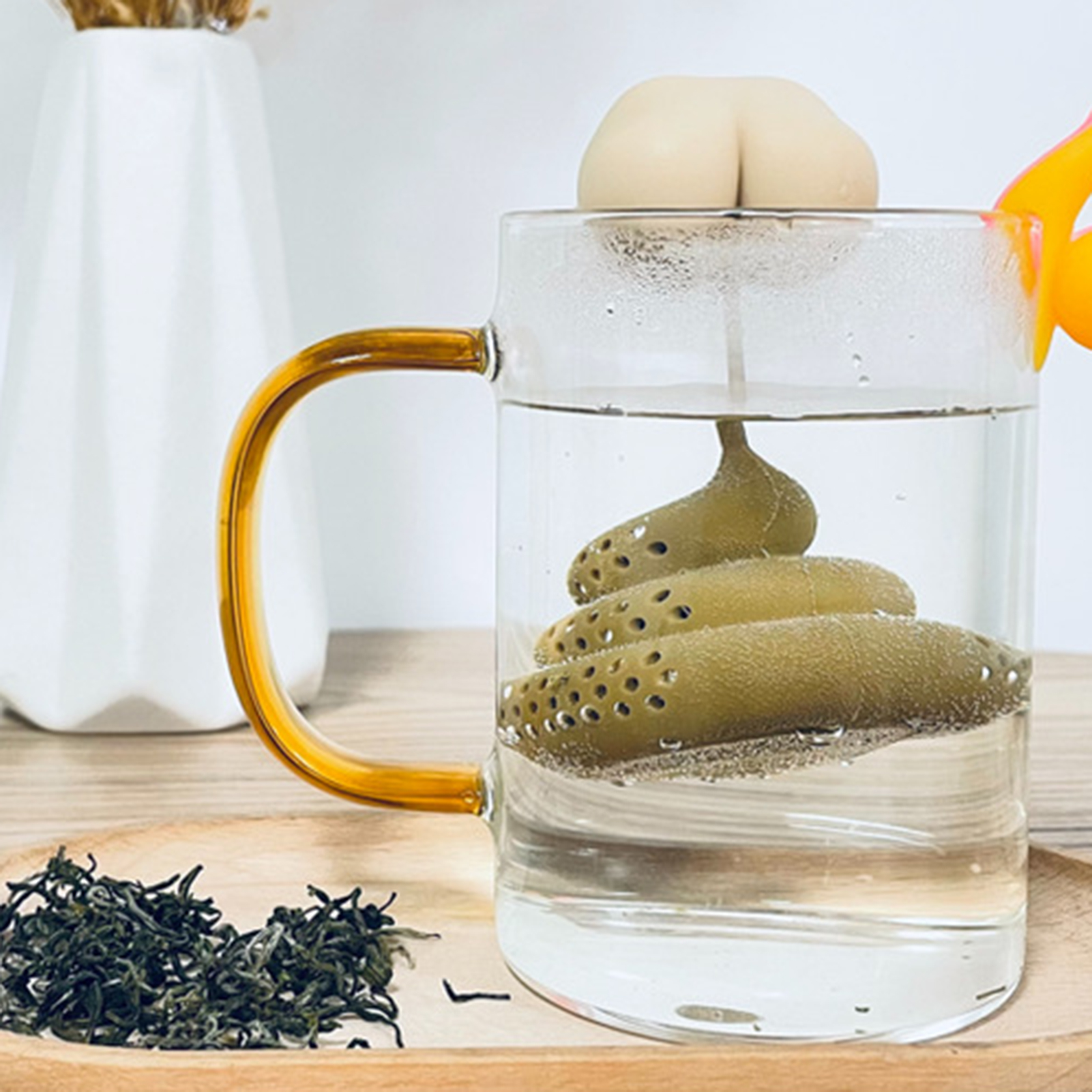 Loose Leaf Tea Infuser Hanging Tea Infuser Silicone Tea Infuser Creative Shape Fine Mesh Filter for Home Kitchen Food Grade Tea Strainer