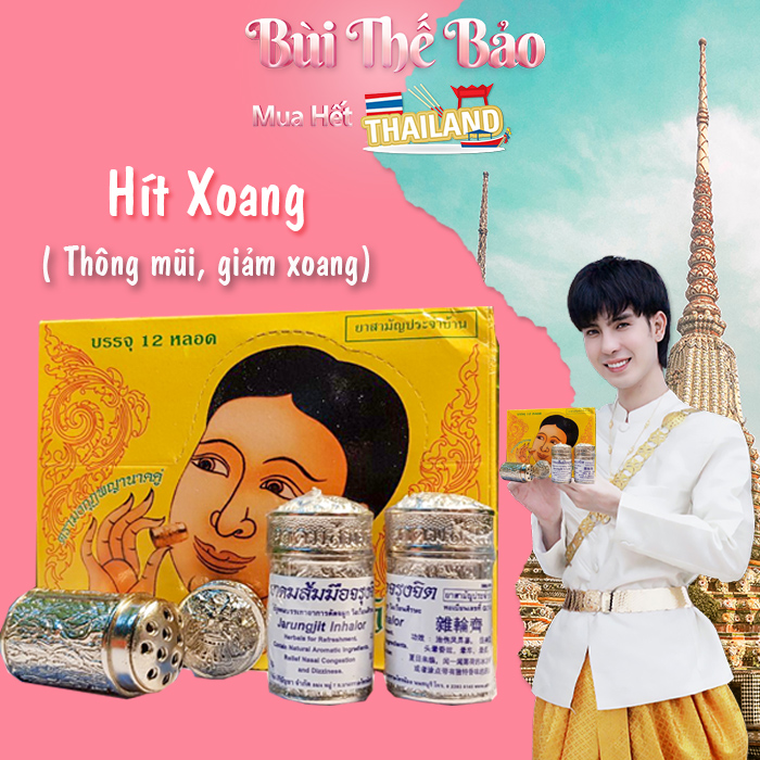 Ống Hít Xoang Bạc/Vàng Thảo Dược Thái Lan