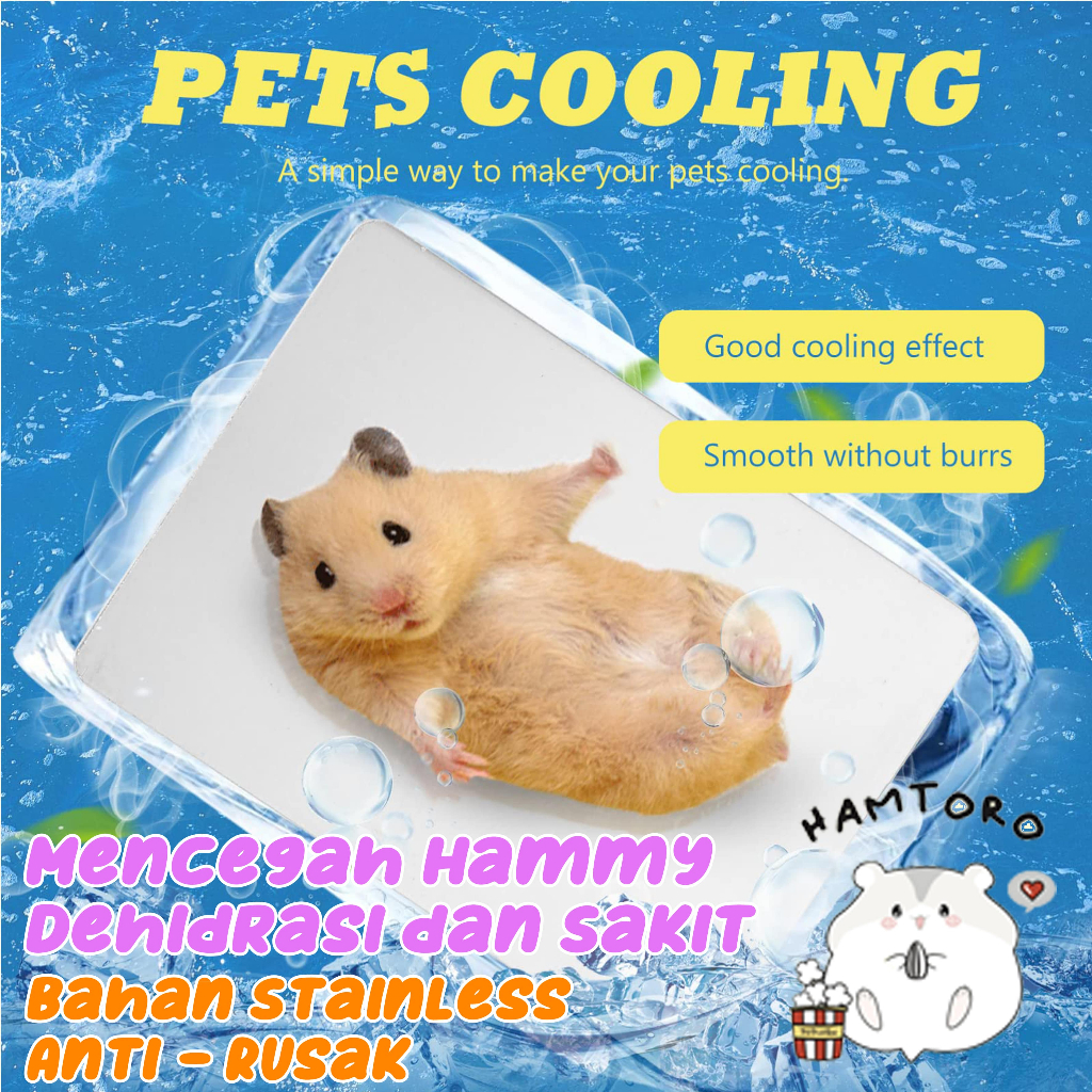 Hamtoro Cooling Pad Alas Tidur Hamster Sejuk Anti-Dehidrasi