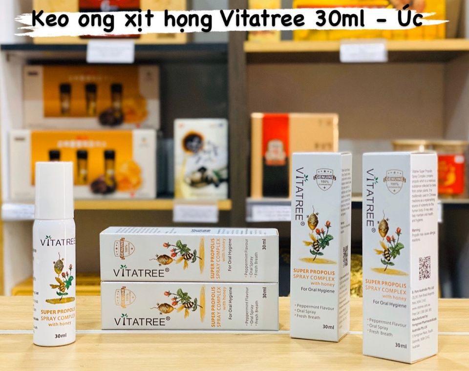Keo ong xịt họng Vitatree 30ml - Úc