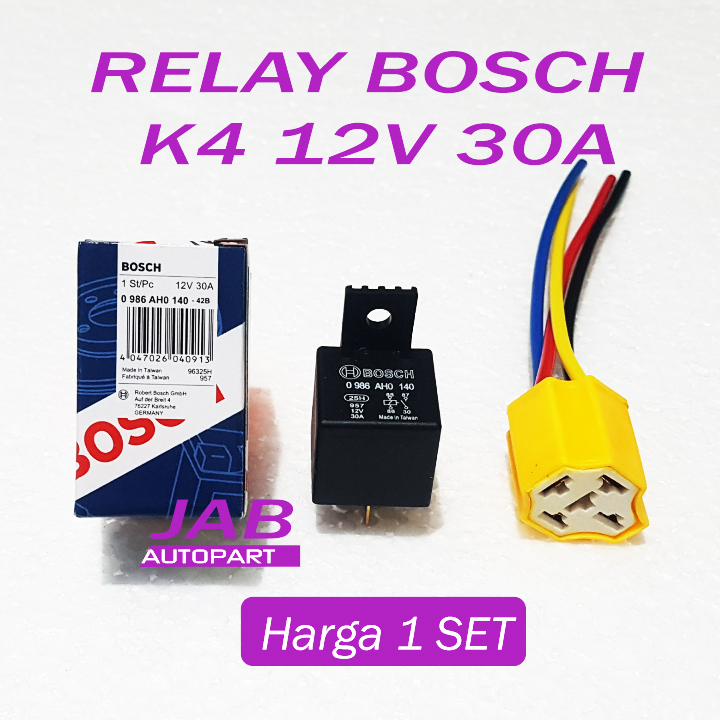 Riley / Relay Kaki 4 12V + Soket Relay Keramik Kaki 4 Bosch Original ...