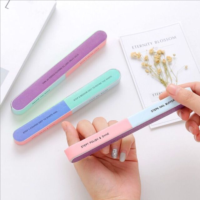COMBO 3 Cây Dũa Móng 6 Mặt 7 Bước Chăm Sóc Móng Tiện Lợi (giao màu ngẫu nhiên)