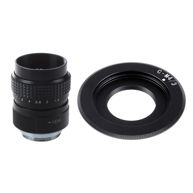 Black 25mm F1.4 CCTV Lens with C - Mount Lens
