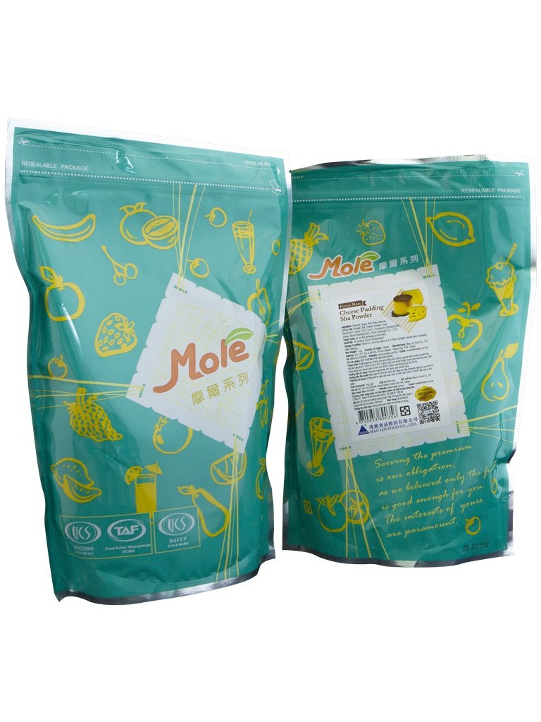 Bột Pudding Phô Mai (Flan Phô Mai) hiệu Mole Đài Loan túi zip 1kg
