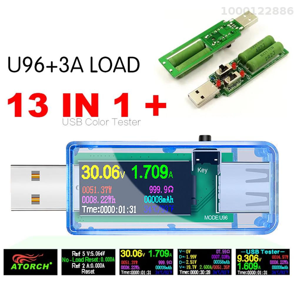 13 in 1 USB Tester Current Voltage Indicator Color LCD Display USB ...