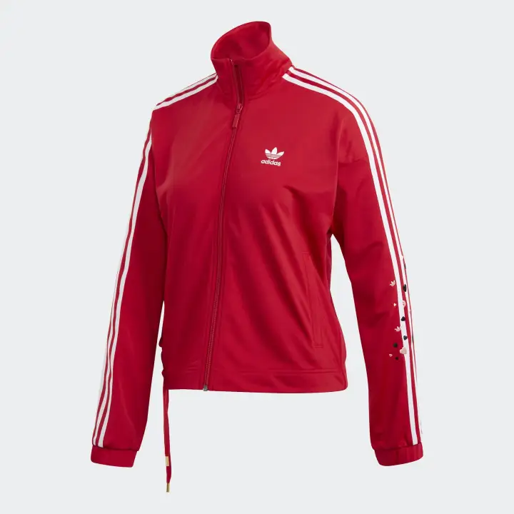 red adidas track jacket women's