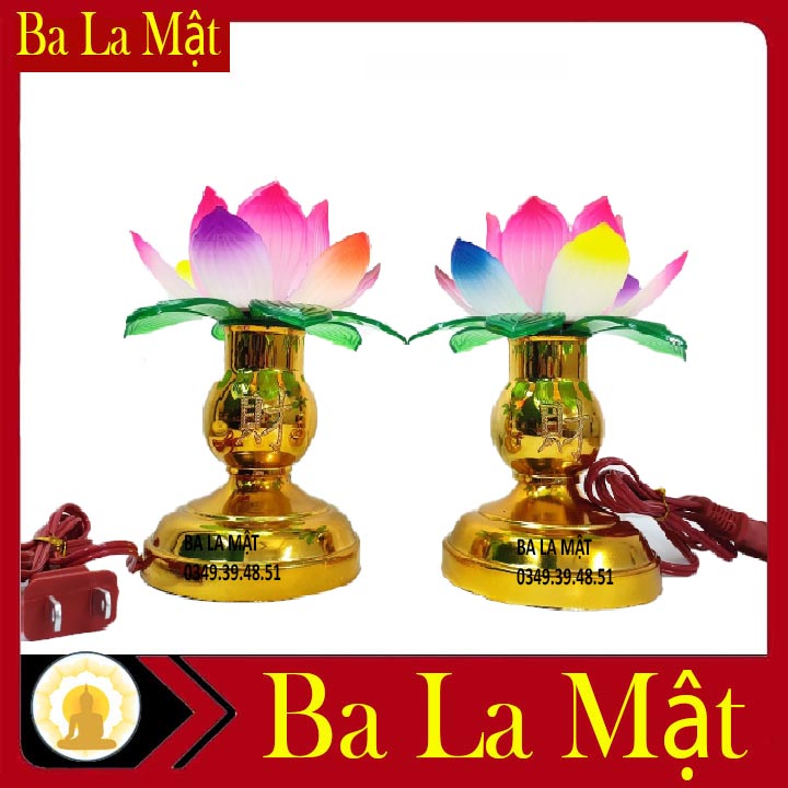 Đèn Hoa Sen Để Bàn Thờ Bằng Nhựa ( Ba La Mật Shop )
