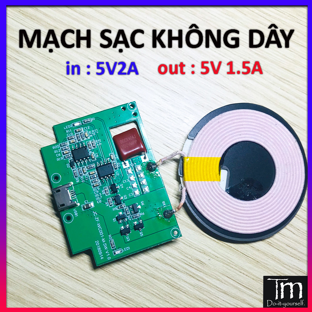 Mạch sạc không dây microusb 10w
