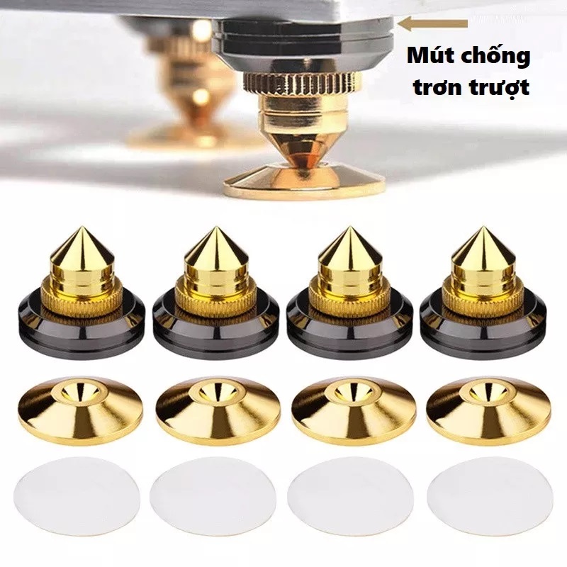 Chân đế đỡ loa chống trơn trượt cao cấp - Giá đỡ loa có miếng lót chống sốc - Chân đế gắn loa