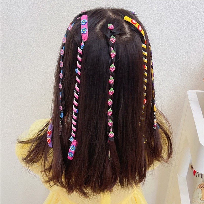 Kẹp tóc dây xoắn nhiều màu siêu cute cho bé