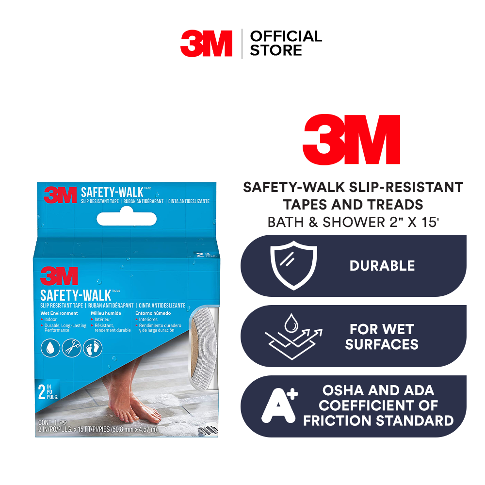 3M Safety-Walk Slip Resistant Tapes and Treads - Bath and Shower - 2 in x  15 ft | Lazada PH
