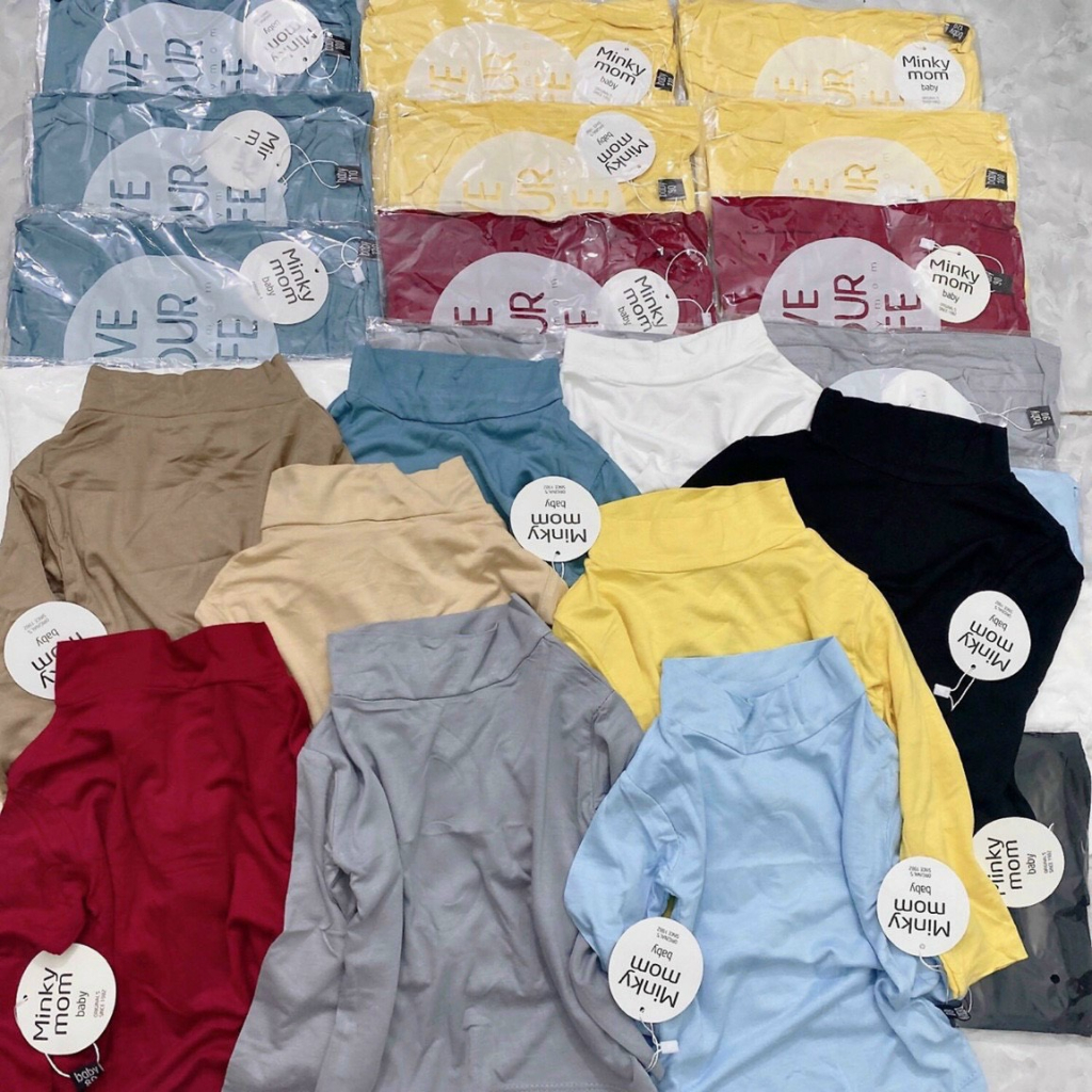 Áo bún giữ nhiệt cổ 3p cho bé, áo giữ nhiệt thun lạnh cho bé trai bé gái