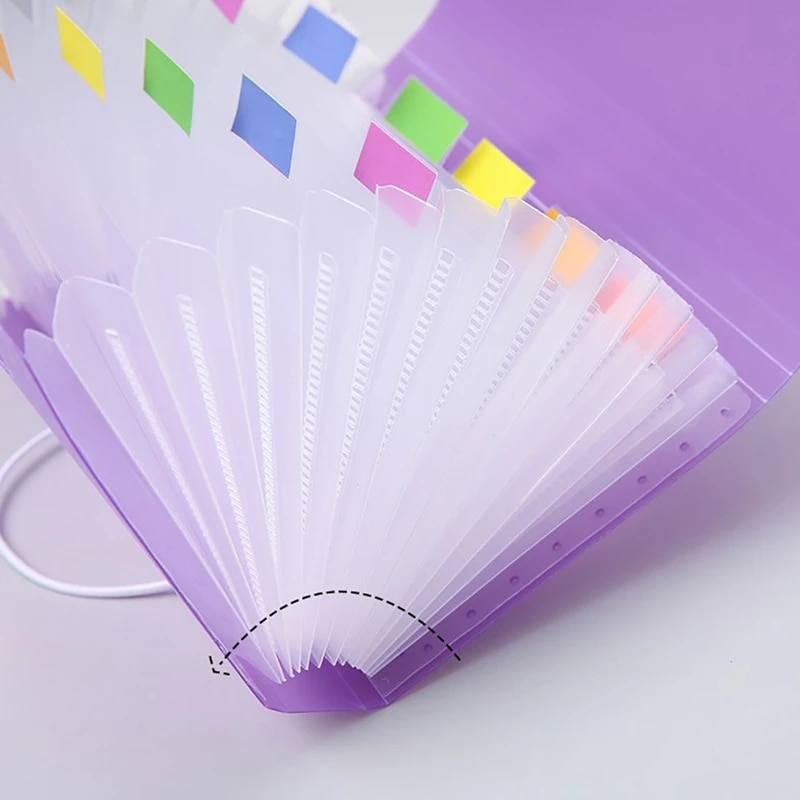 A6 Expanding File Folder Buckle Wallet Organ Bag Documents Folders Organizer File Pouch Bill Folder Family School Office Binder