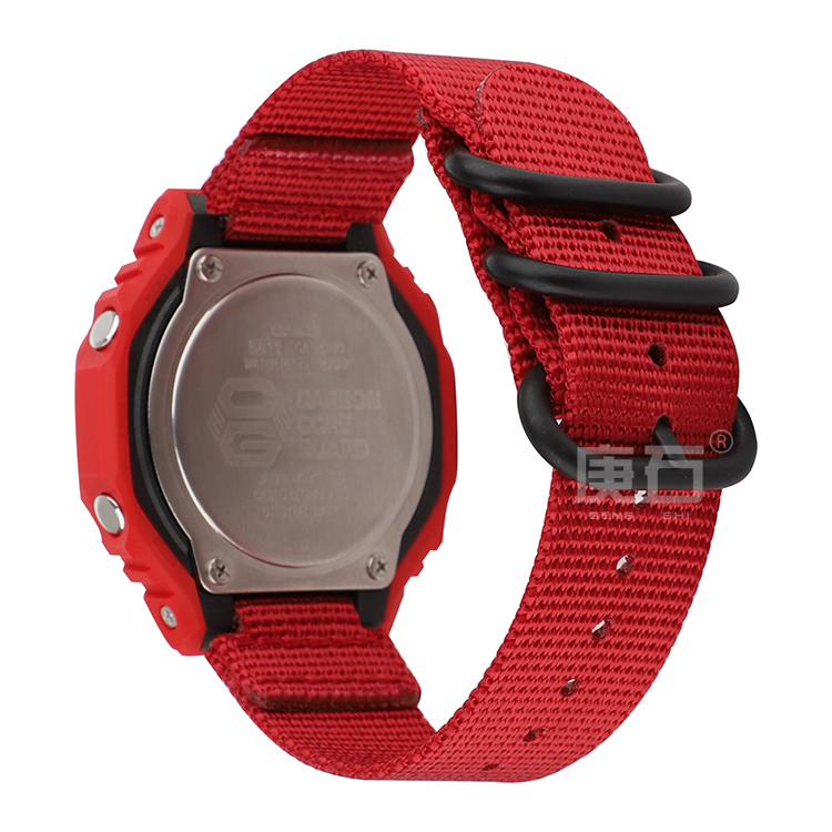 Cinturino orologio tela nylon fine uomo militare per Casio connettore G