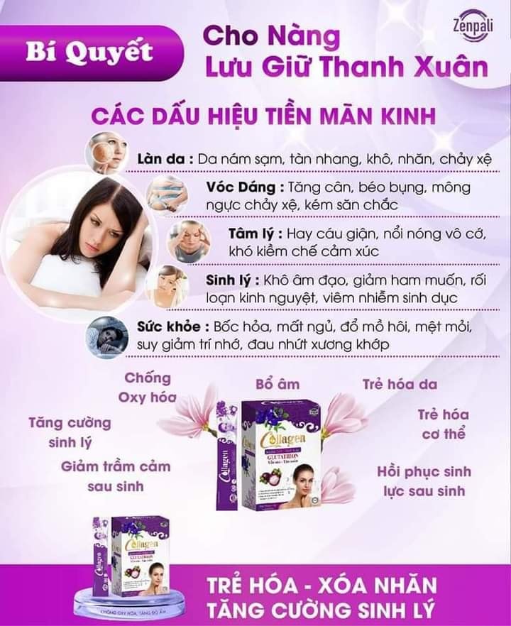 Collagen Măng Cụt Đậu Biếc ( Zenpali - Hộp 30 gói ) - GIÁ SỈ