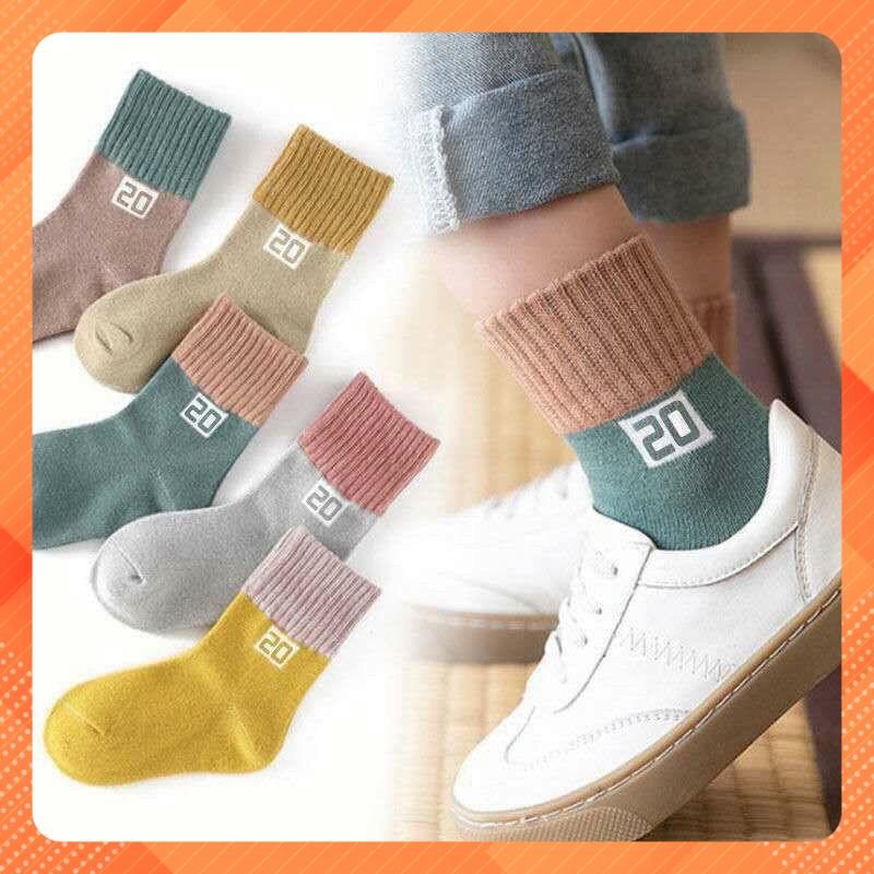 combo 5 đôi tất cho bé 1-8 tuổi