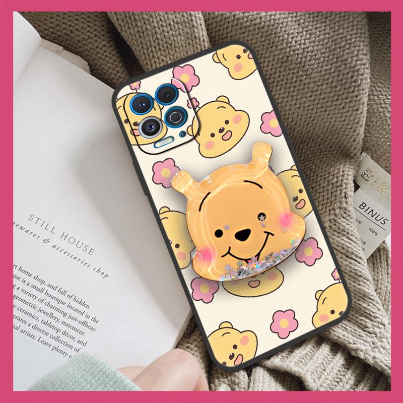 TPU quicksand Phone Case For MOTO Edge S/G100 protective Rotatable stand phone lens protection cute Fashion Design. 