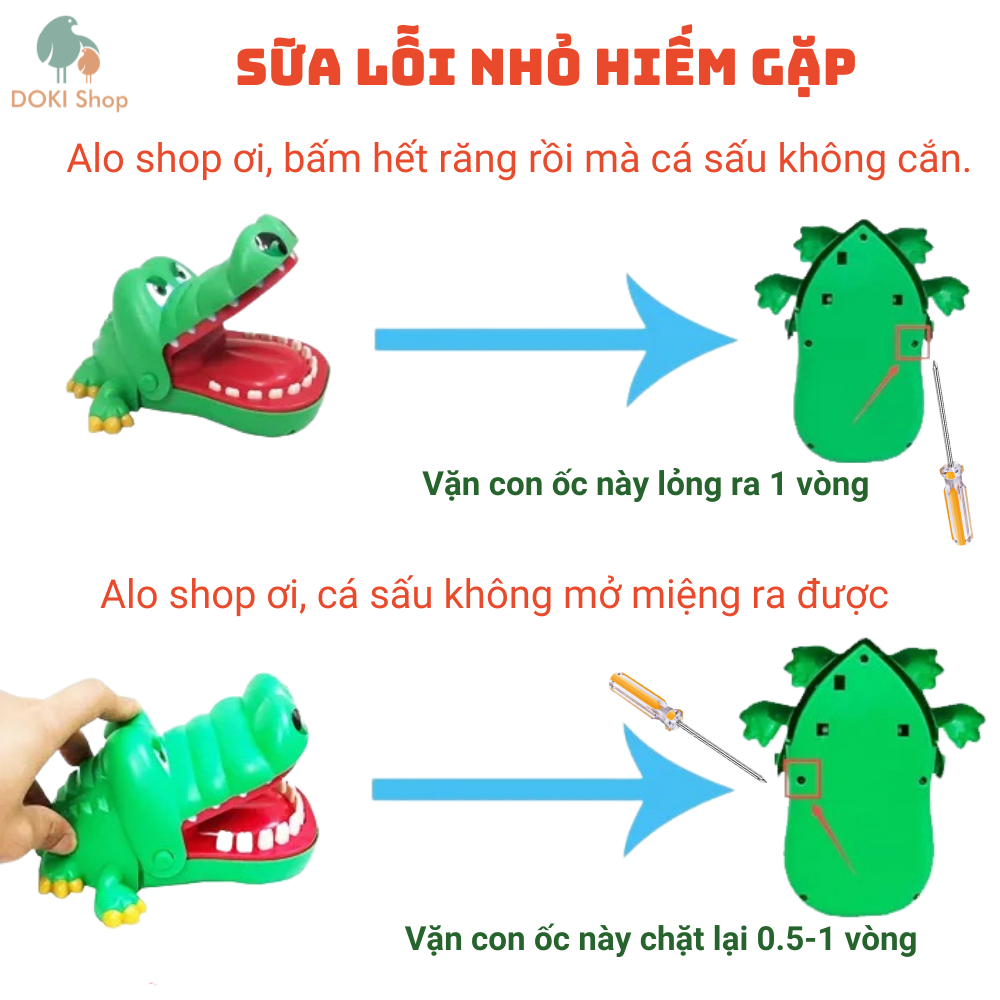 Đồ chơi khám răng cá sấu chất lượng đảm bảo