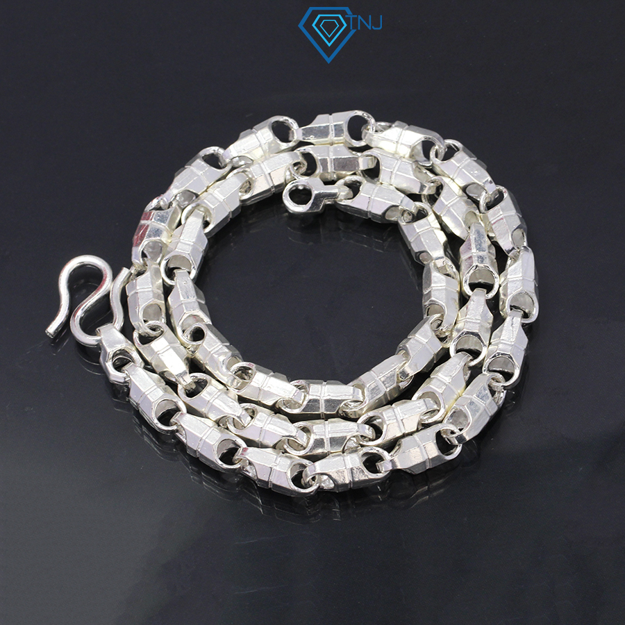 Dây chuyền nam bạc 2 cây cá tính dck0033 - trang sức tnj