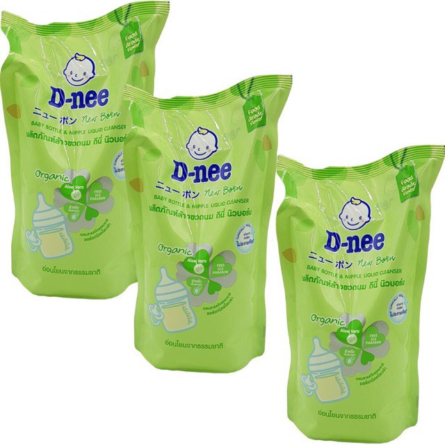 CHAI NƯỚC RỬA BÌNH SỮA VÀ RAU CỦ DNEE DẠNG CHAI ( 600ML XANH LÁ)