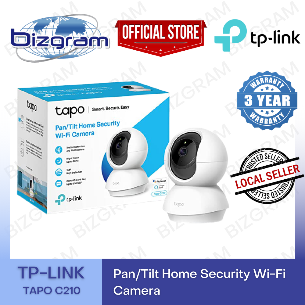 TP-Link Tapo C210 3MP Pan/Tilt Home Security Wi-Fi Camera White New Open  Box