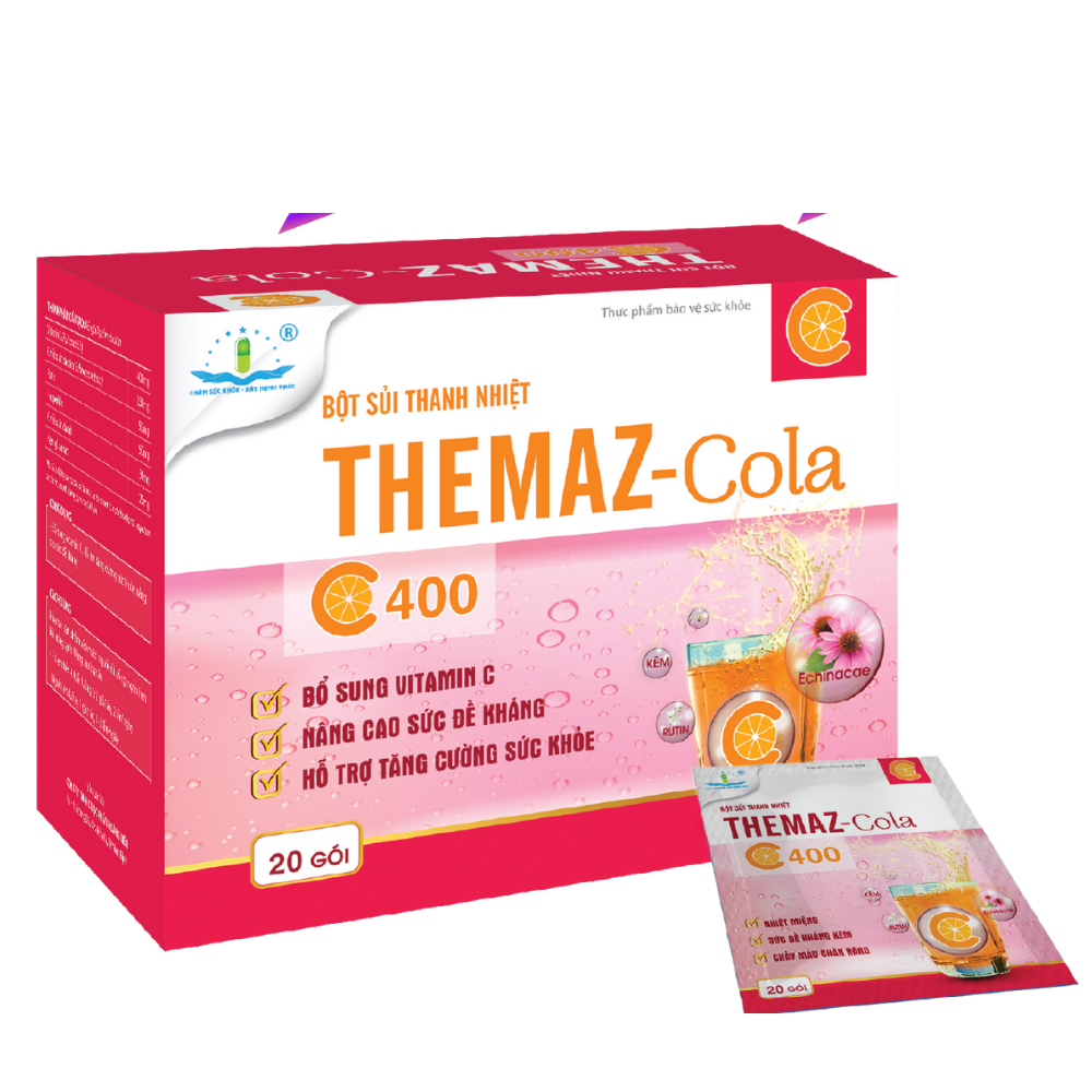 Bột sủi thanh nhiệt Themaz -Cola 20 gói