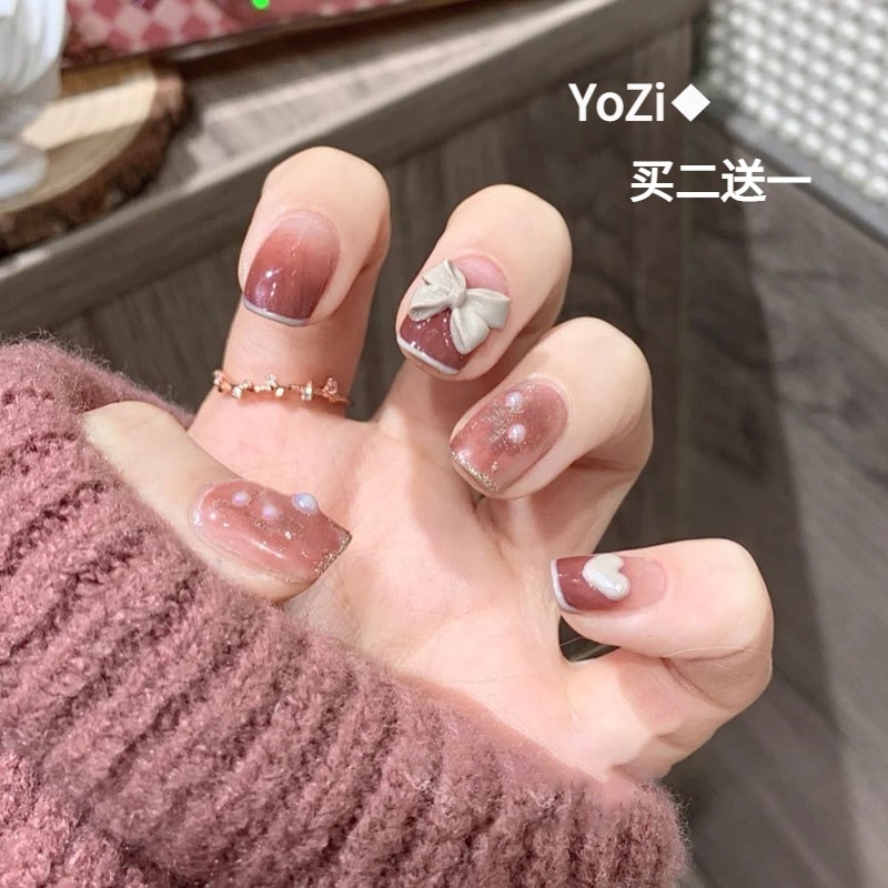 Set nơ 4 cánh nhiều màu trang trí đính móng nail