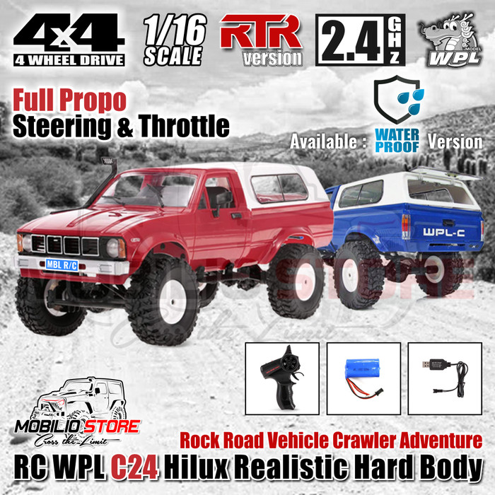 RC Cars WPL C24 Full Propo RTR 1/16 Scale Off Road Racing 4WD - Main Image