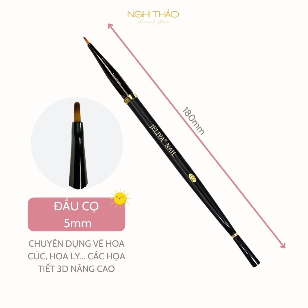 Cọ vẽ hoa cúc nail Jeliva 02