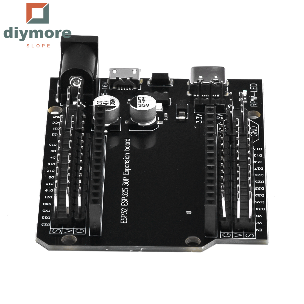 diymore slope ESP32 Super Breakout Board Expansion Board 3 Types Outputs for ESP32 Module ESP-WROOM-32 ESP32 Block PCB