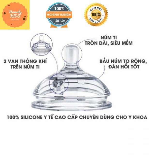[CAM KẾT CHÍNH HÃNG] Bình sữa Comotomo 150ml/250ml đi kèm núm Silicon siêu mềm