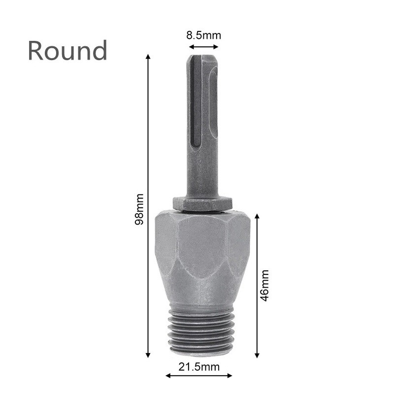 Concrete Hole Saw SDS Plus Shank Arbor Adapter Square Round Handle Connecting Rod For M22 Electric Hammer Core Drill Bit Accessories