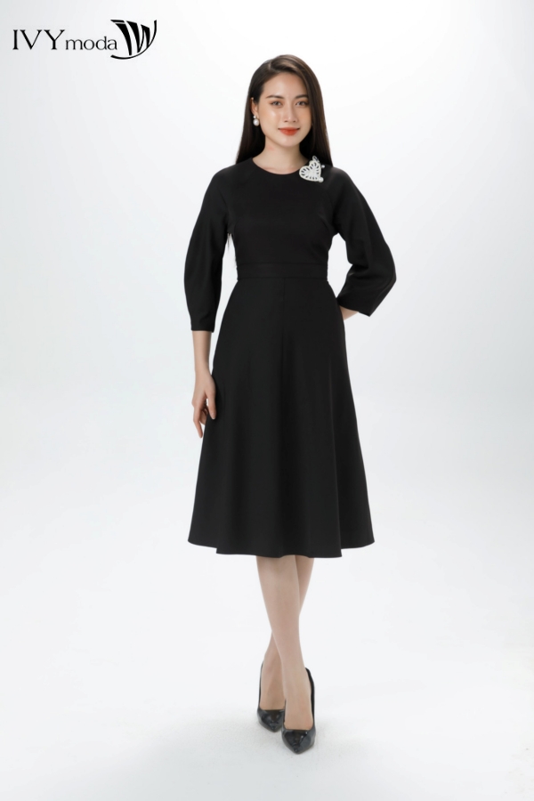 Đầm phối trái tim ngọc trai ivy moda ms 48m7106