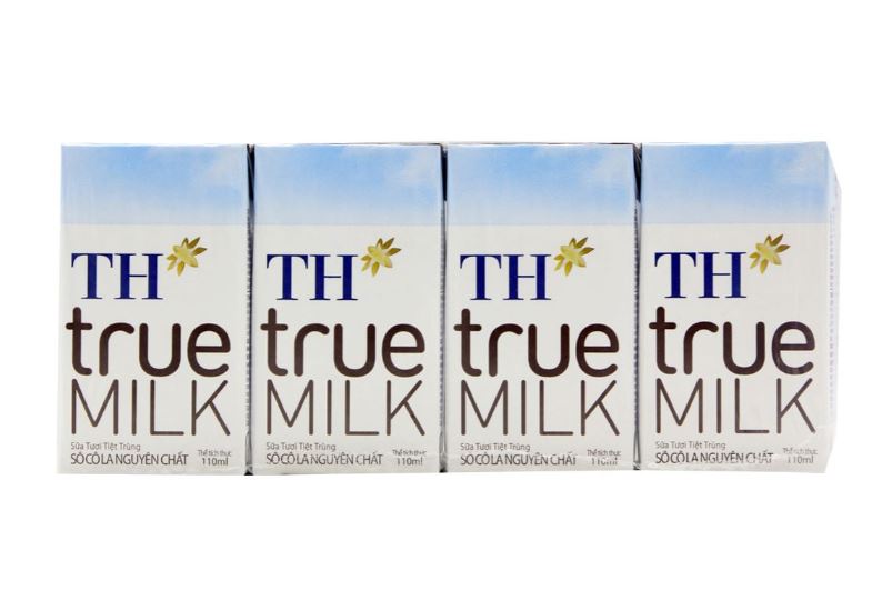Lốc 4 Hộp Sữa Tươi Tiệt Trùng TH True Milk Socola 110ml